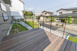 川西市緑台、新築一戸建てのバルコニー画像です