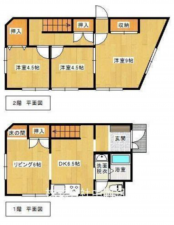 川西市久代、中古一戸建ての間取り画像です