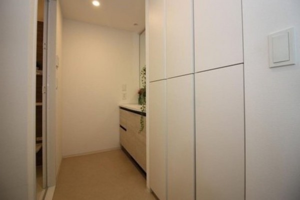川西市東多田、マンションの洗面画像です