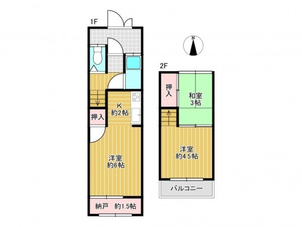川西市加茂、中古一戸建ての間取り画像です