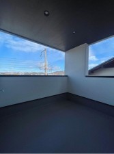 川西市鼓が滝、新築一戸建てのバルコニー画像です