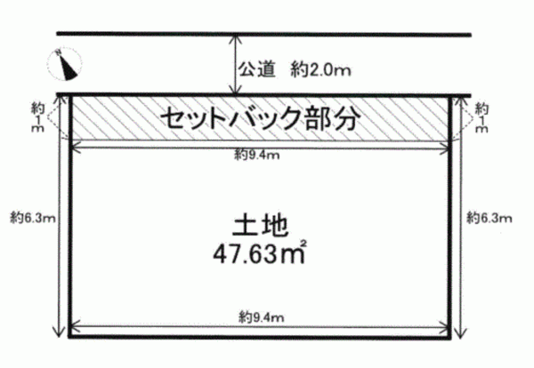 川西市加茂、土地の間取り画像です