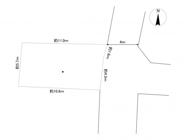 川西市萩原、土地の間取り画像です