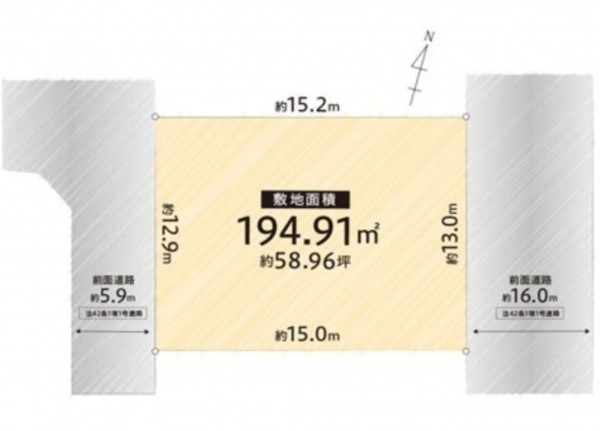 川西市向陽台、土地の間取り画像です