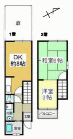 川西市霞ケ丘、土地の間取り画像です