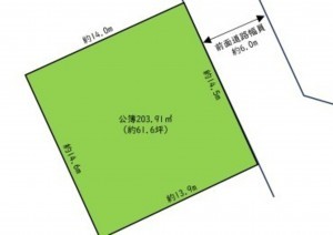 川西市鴬台、土地の間取り画像です