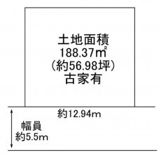 川西市向陽台、土地の間取り画像です