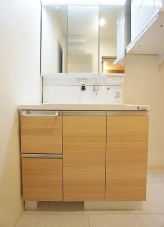 川西市大和、新築一戸建ての洗面画像です
