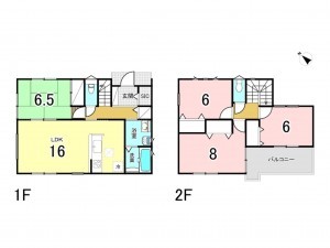川西市清和台、新築一戸建ての間取り画像です