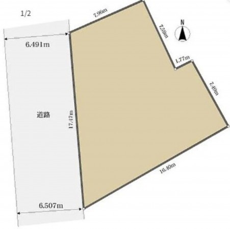 川西市小戸、土地の間取り画像です