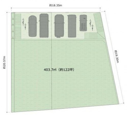 川西市松が丘町、土地の間取り画像です