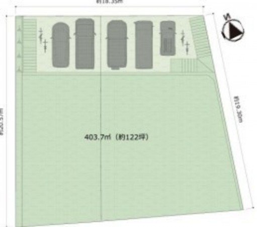 川西市松が丘町、土地の間取り画像です