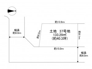 川西市清和台、土地の間取り画像です