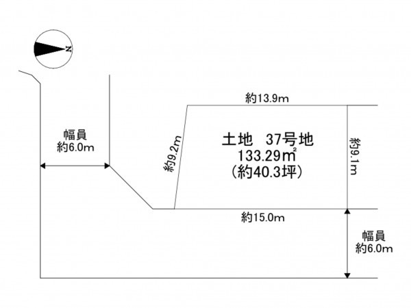 川西市清和台、土地の間取り画像です
