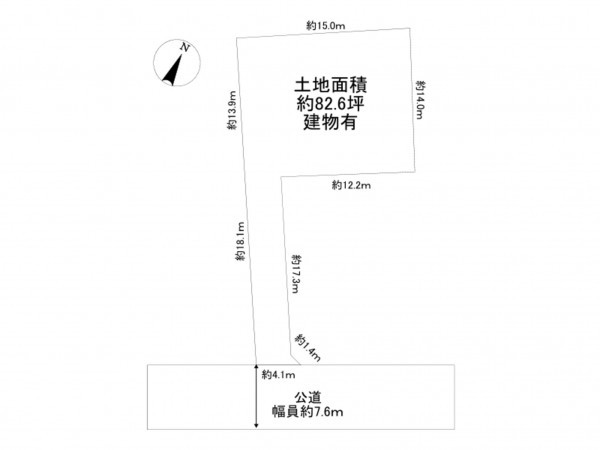 川西市緑台、土地の間取り画像です