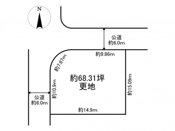 川西市湯山台、土地の間取り画像です