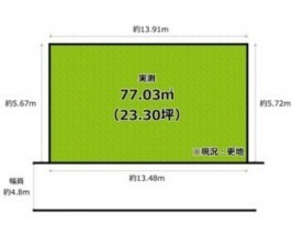 川西市出在家町、土地の間取り画像です