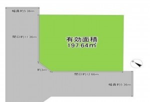 川西市大和、土地の間取り画像です