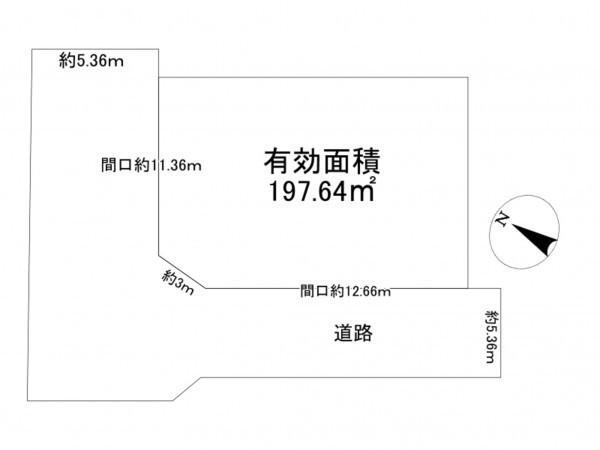 川西市大和、土地の間取り画像です