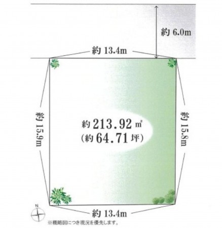 川西市清和台、土地の間取り画像です