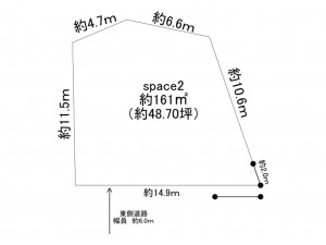 川西市清和台、土地の間取り画像です