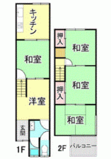 川西市東畦野、土地の間取り画像です