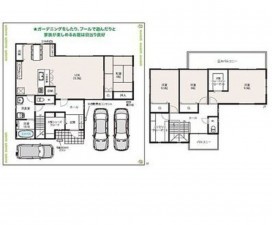 川西市緑台、新築一戸建ての間取り画像です