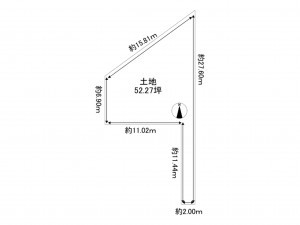 川西市寺畑、土地の間取り画像です