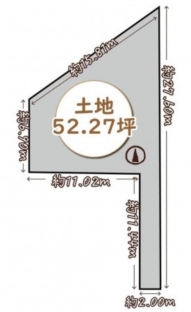 川西市寺畑、土地の間取り画像です