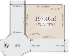 川西市緑台、土地の間取り画像です