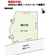 川西市見野、土地の間取り画像です