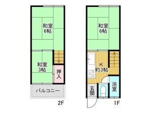 川西市霞ケ丘、土地の間取り画像です