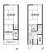 川西市霞ケ丘、土地の間取り画像です