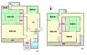 川西市平野、土地の間取り画像です