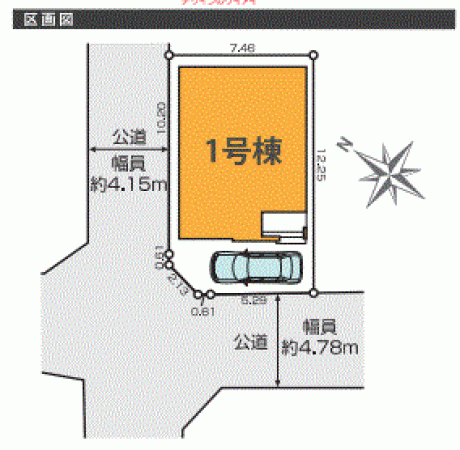 川西市小戸、新築一戸建ての間取り画像です