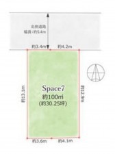 川西市加茂、土地の間取り画像です