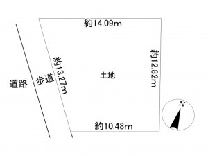 川西市清和台、土地の間取り画像です