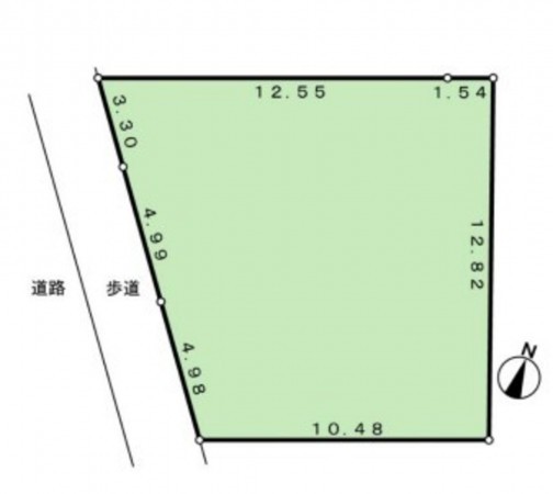 川西市清和台、土地の間取り画像です