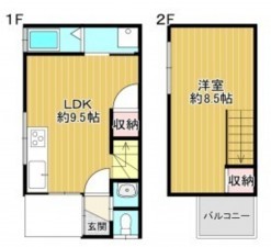 川西市霞ケ丘、中古一戸建ての間取り画像です