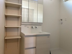 川西市清和台、新築一戸建ての洗面画像です