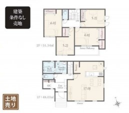 川西市笹部、土地の間取り画像です
