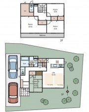 川西市けやき坂、中古一戸建ての間取り画像です