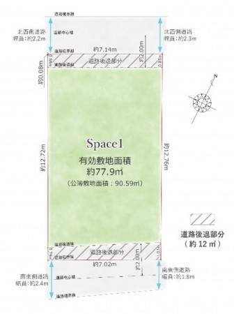 川西市久代、土地の間取り画像です