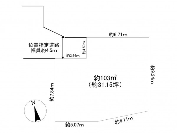 川西市小戸、土地の間取り画像です