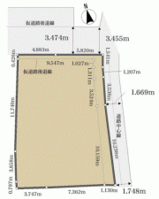 川西市小花、土地の間取り画像です