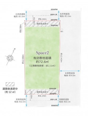 川西市久代、土地の間取り画像です