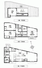 川西市東多田、新築一戸建ての間取り画像です