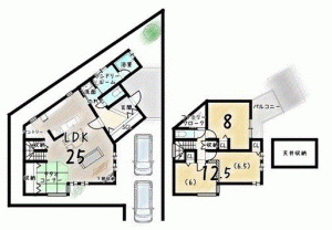 川西市寺畑、土地の間取り画像です