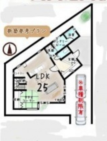 川西市寺畑、土地の間取り画像です