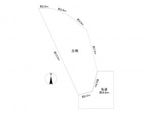 川西市滝山町、土地の間取り画像です